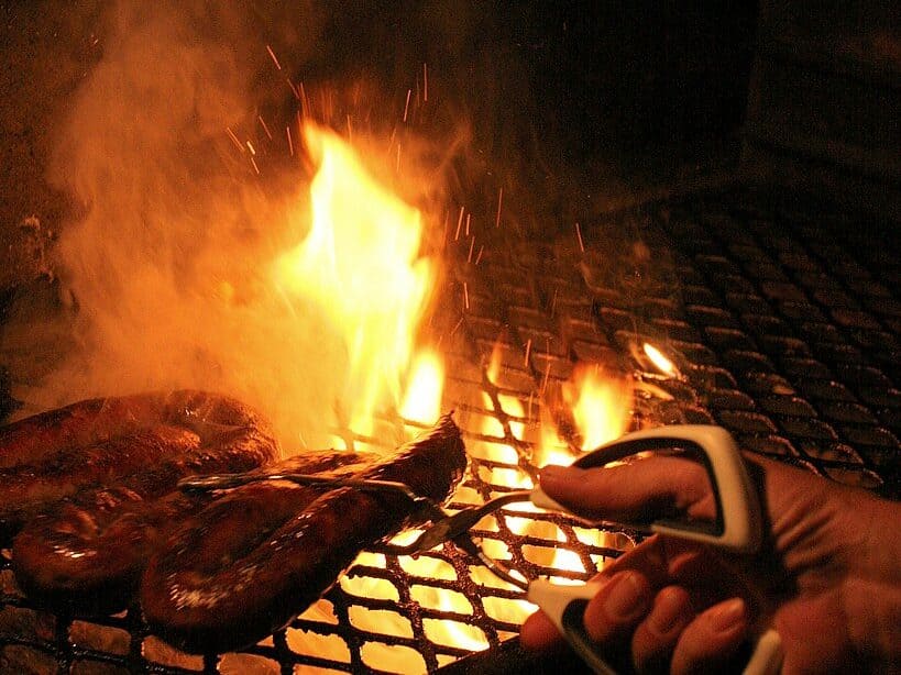 Boerewors de flambé.