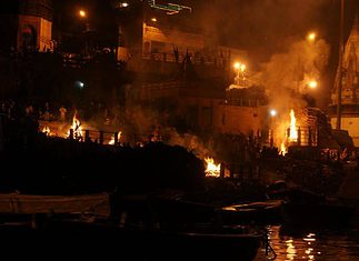 Burning ghats in Varanasi, India