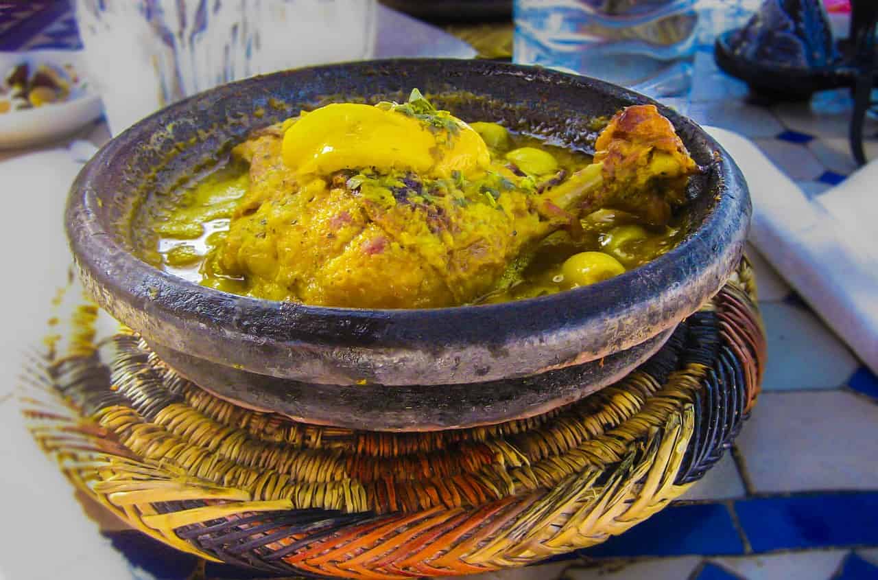 Couscous with chicken in Morocco.