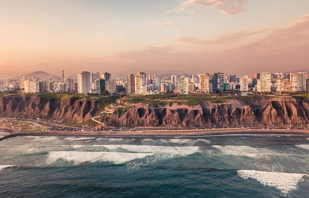 Oceanside of Lima in Peru.