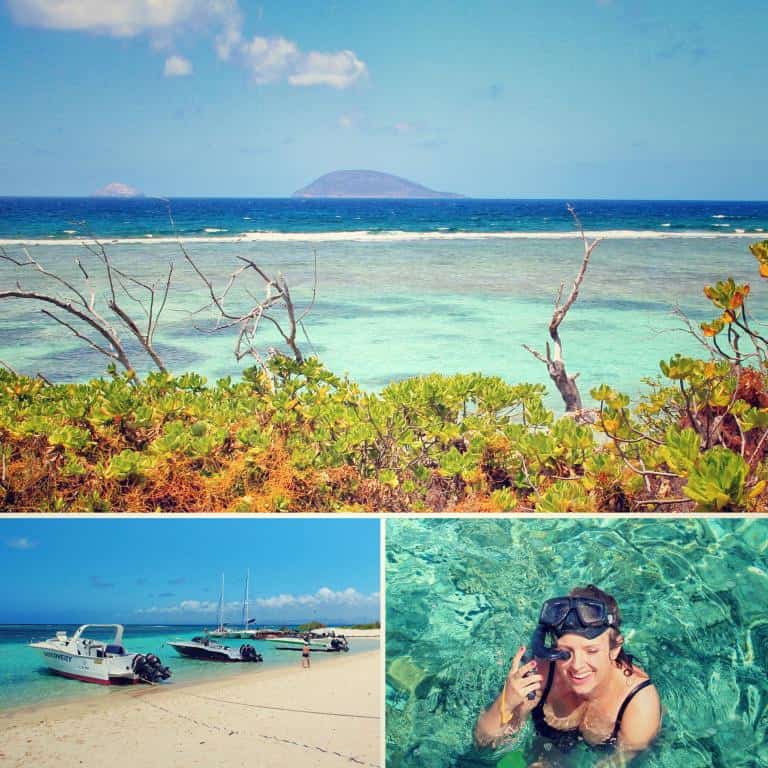 Catamaran sailing trip to the beach of Ile Plate, Mauritius.