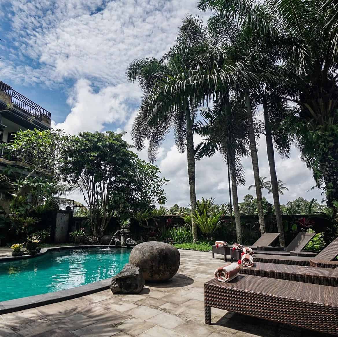 Relax at the Pool at the Uma Dana Ubud in Bali, Indonesia.