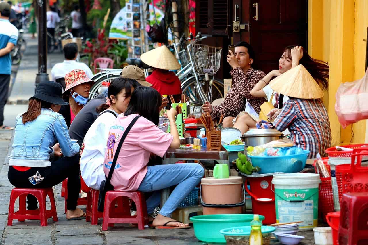Street Restaurant in Hanoi, Vietnam