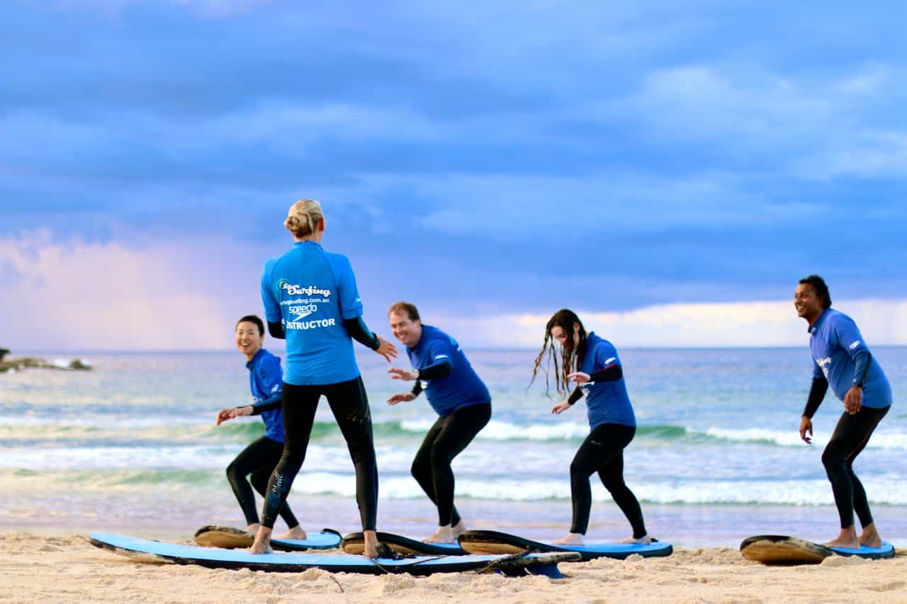 Surf School - Lets Go Surfing - Byron Bay, Australia.