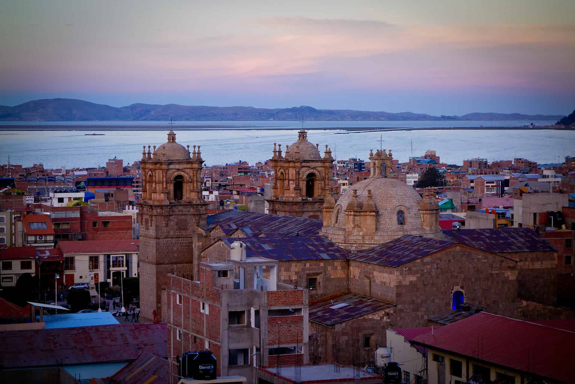 The city of Puno in Peru.