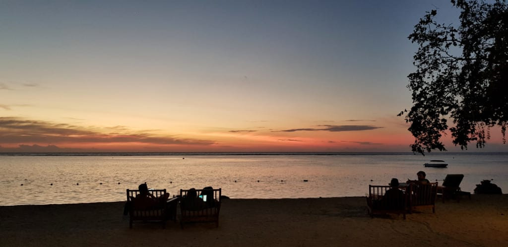 Sunset at the Hilton Mauritius Resort & Spa