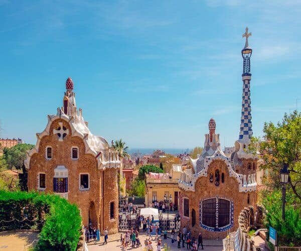 Park Guell in Barcelona, Spain.