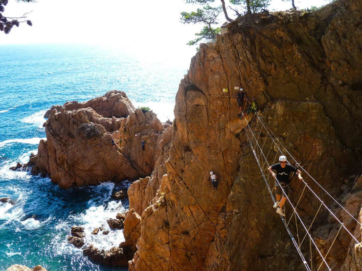 Via Ferrata over the cliffs - Costa Brava, Spain