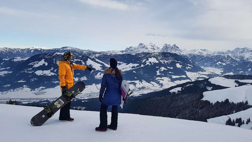 Skiing in St. Johann in Tirol.