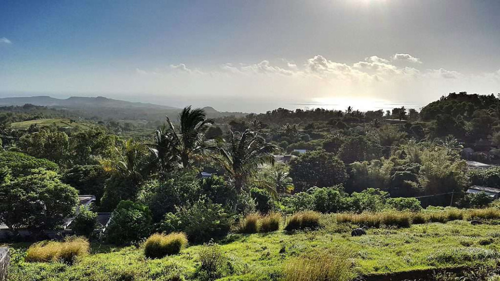 Countryside of Rodrigues Island.