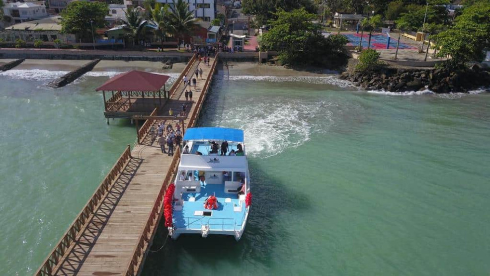Boat for the whale tour in Bayahibe, Dominican Republic.