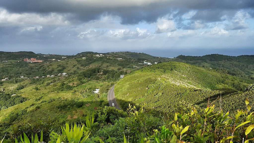 Countryside on Rodrigues Island.