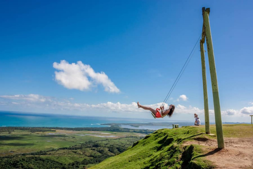 Super swing on top of Montana Redonda in the Dominican Republic.