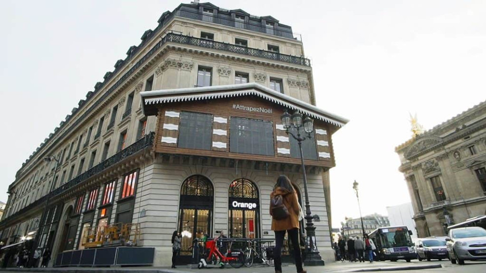 Orange store in Paris, France.