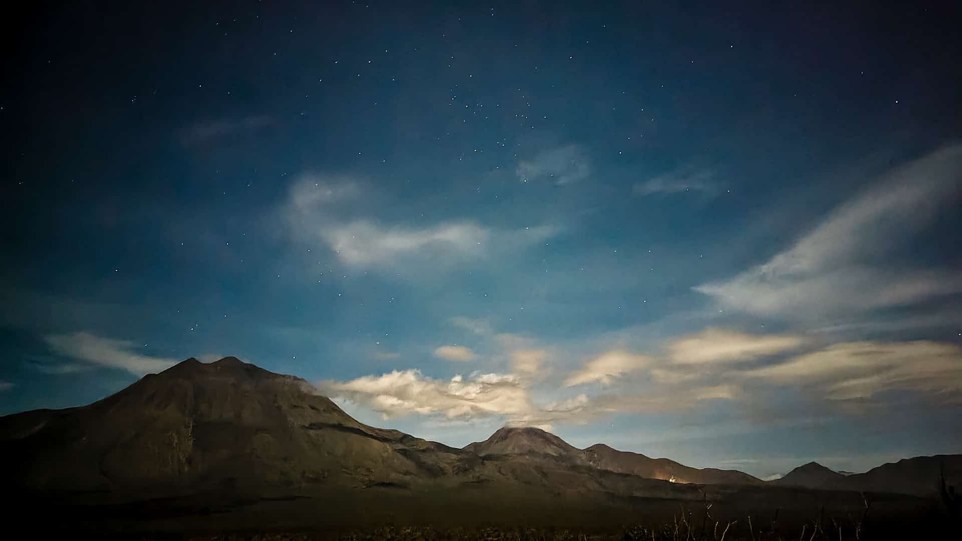 Stargazing at Las Tres Vírgenes in Baja California Sur, Mexico.