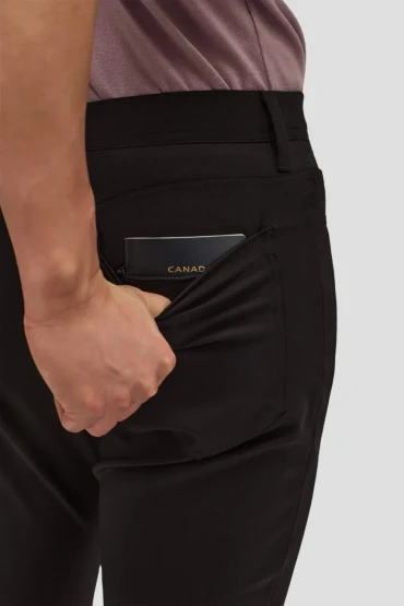 unbound Merino Travel Pants for Men - Hidden back pocket.