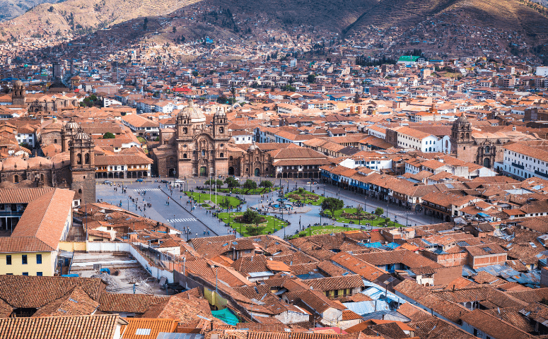 Center of Cusco in Peru.