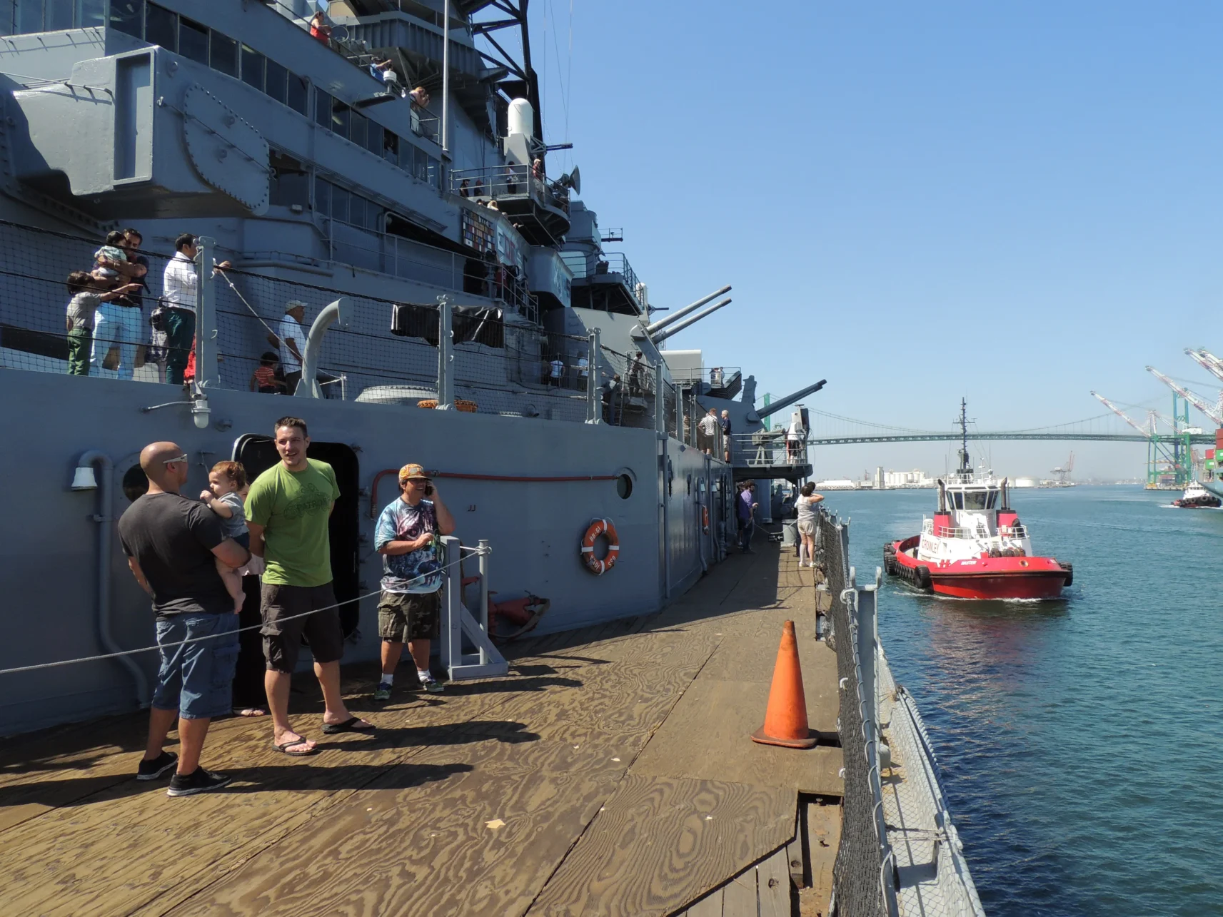 General access to the Battleship USS Iowa in Los Angeles, USA.
